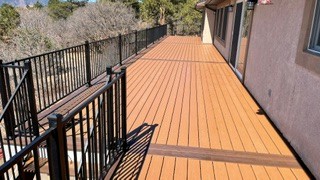 Long deck run on stucco home Colorado Springs
