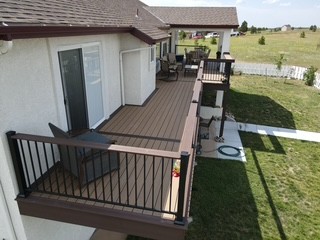 Wrap deck with dark railings Colorado Springs